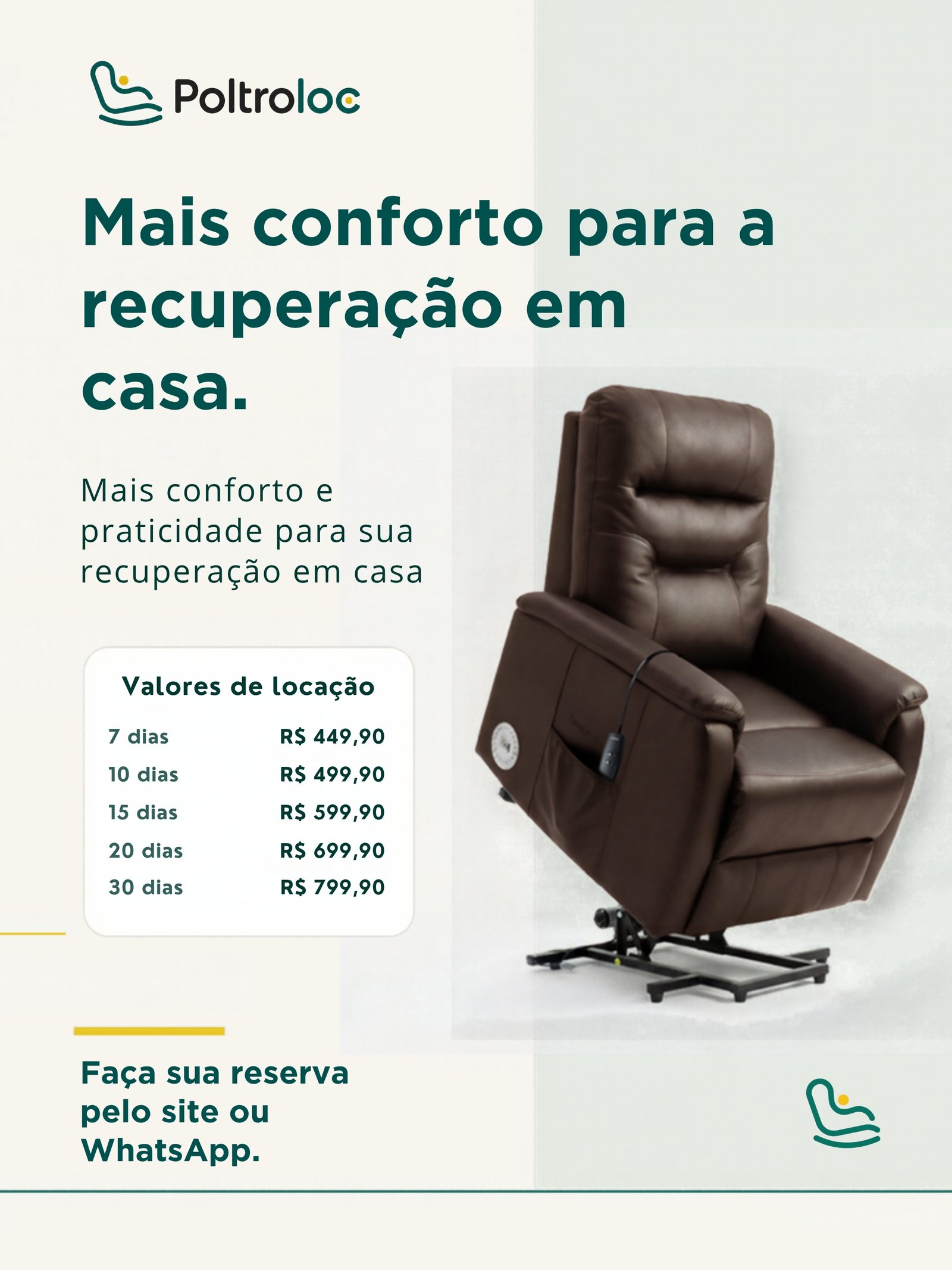 Poltrona Sensi Lift - (Pós operatório e recuperação em casa)